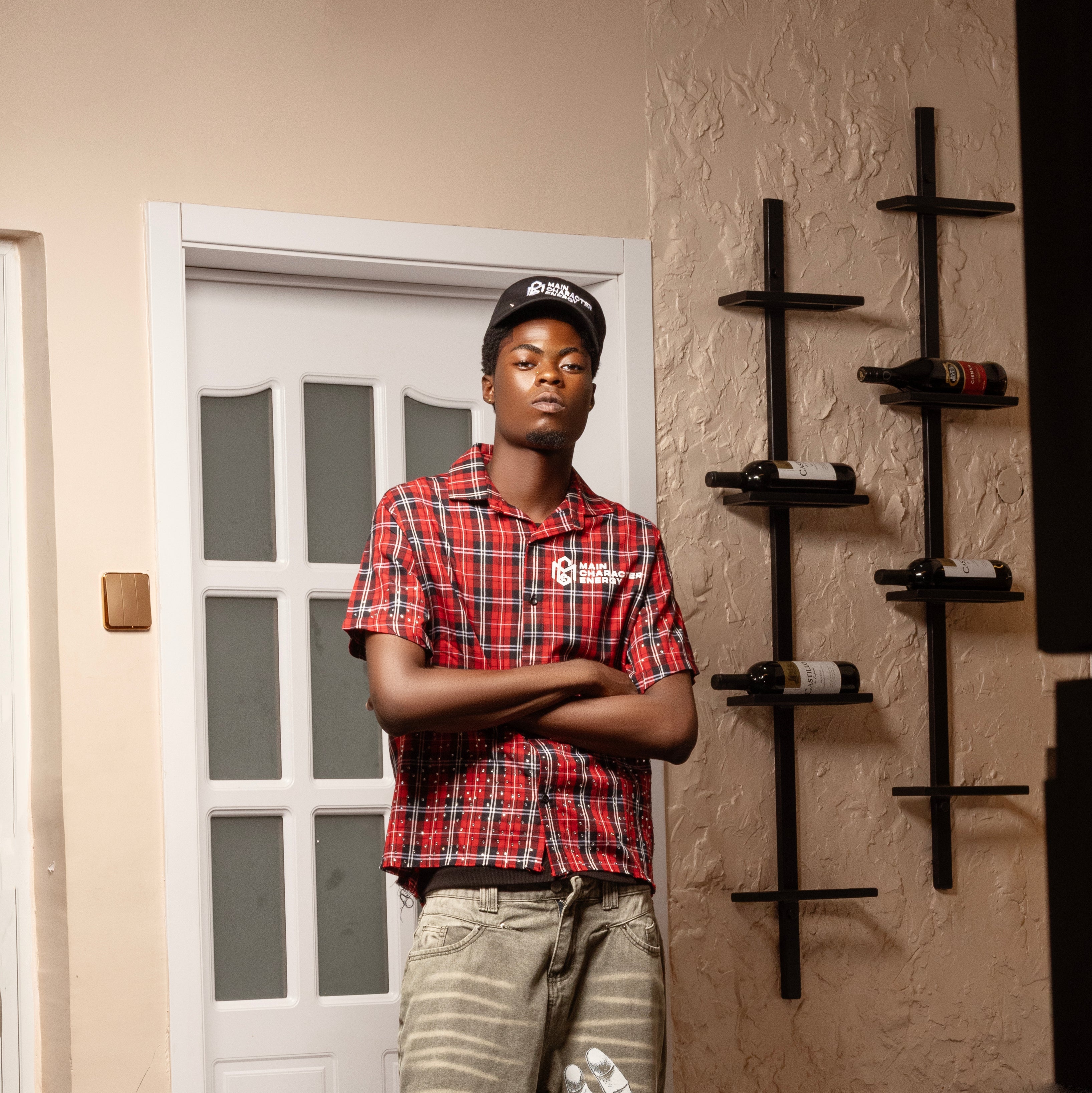 model wearing MCE DE'SAINT shirt