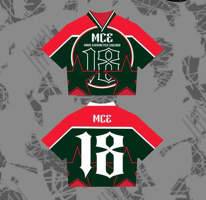 Graphic detail on MCE jersey