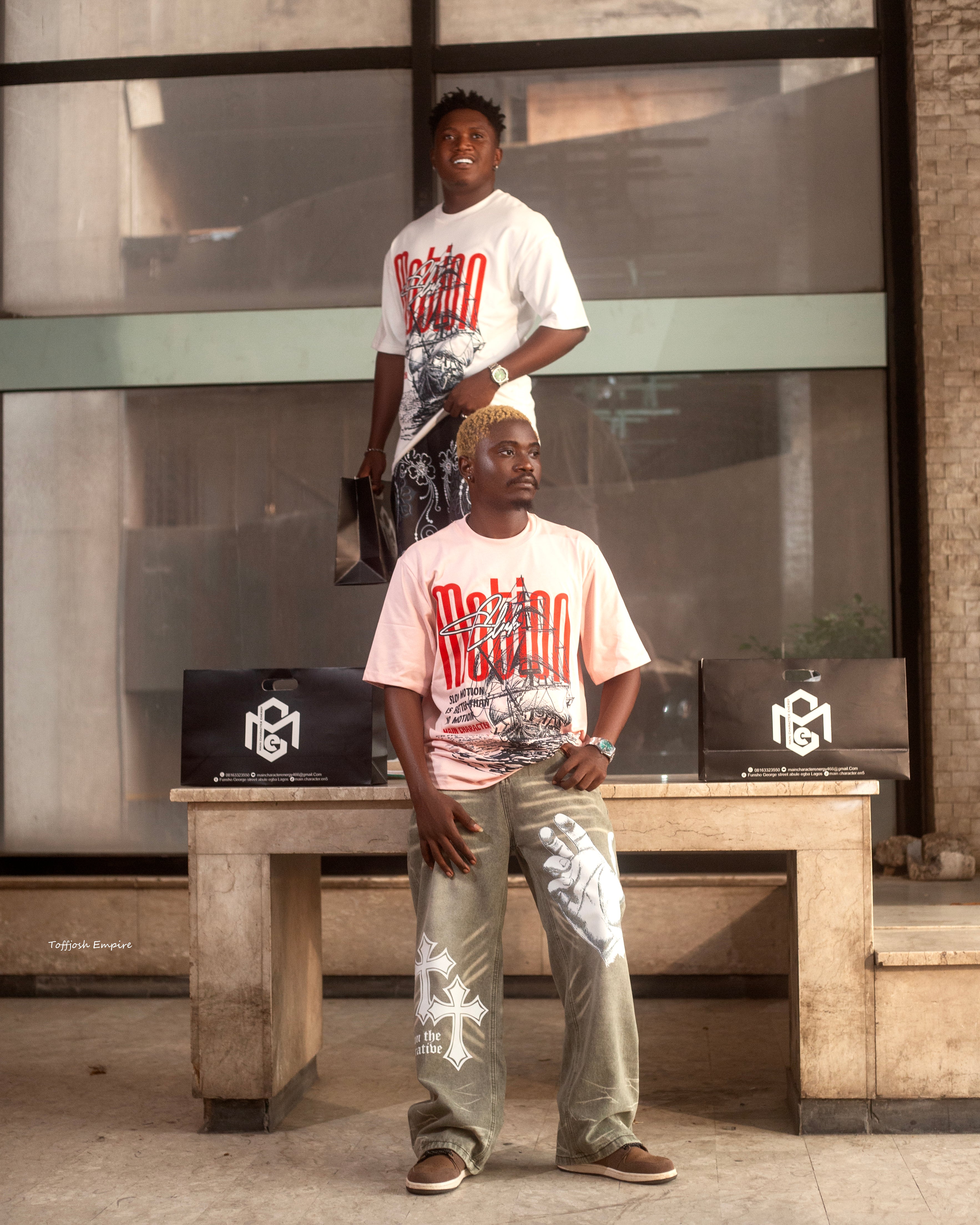 Model wearing M-TEES polo shirt by Main Character Energy